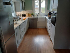 kitchen reconfiguration compact laminate worktops