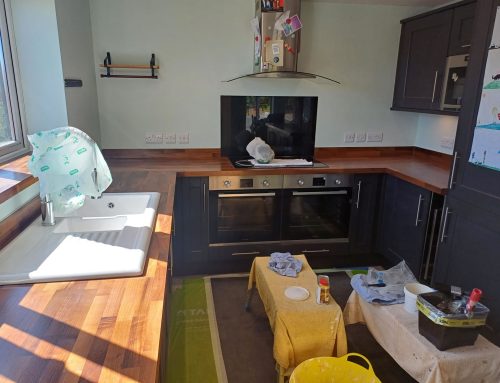 Solid Walnut Worktop Installation